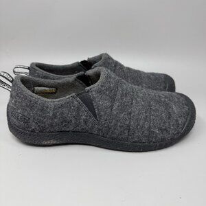 Keen Howser Women's Slip On Gray Wool Shoes Fleece Lined Comfort Size US 10